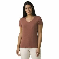 Prana Women's Foundation SS V Neck Top -Hot Sale Prana Shop 10333101x1038037 zm
