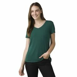 Prana Women's Foundation SS V Neck Top